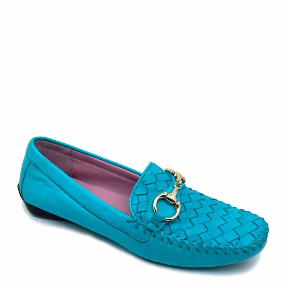 NEW ROBERT ZUR women's perlata loafer in aqua